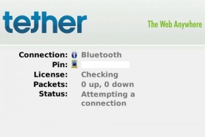Tether Attempting Connection Screenshot